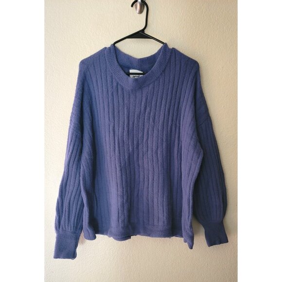 aerie Sweaters - Aerie Blue Nylon Viscose Pullover Sweater Size M